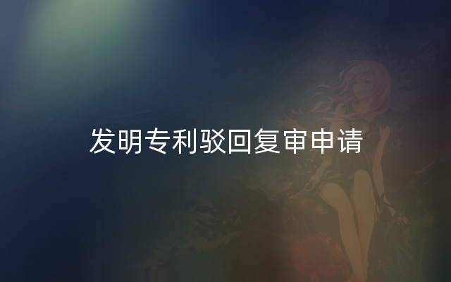 发明专利驳回复审申请