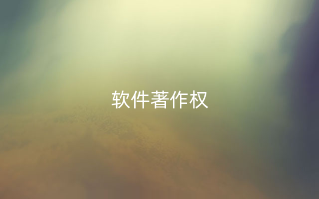 软件著作权