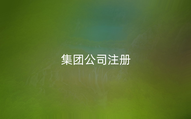 集团公司注册