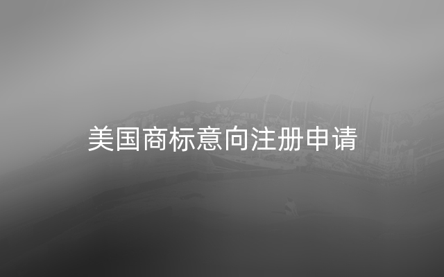 美国商标意向注册申请