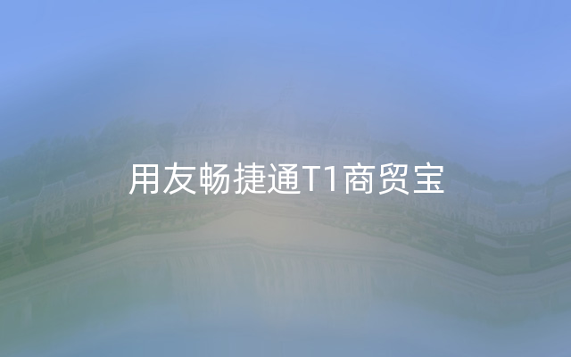 用友畅捷通T1商贸宝
