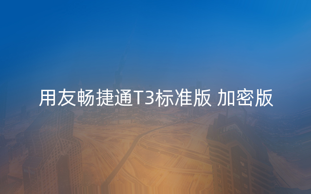 用友畅捷通T3标准版 加密版